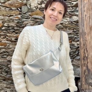 Bauchtasche aus Ohoskin in silber